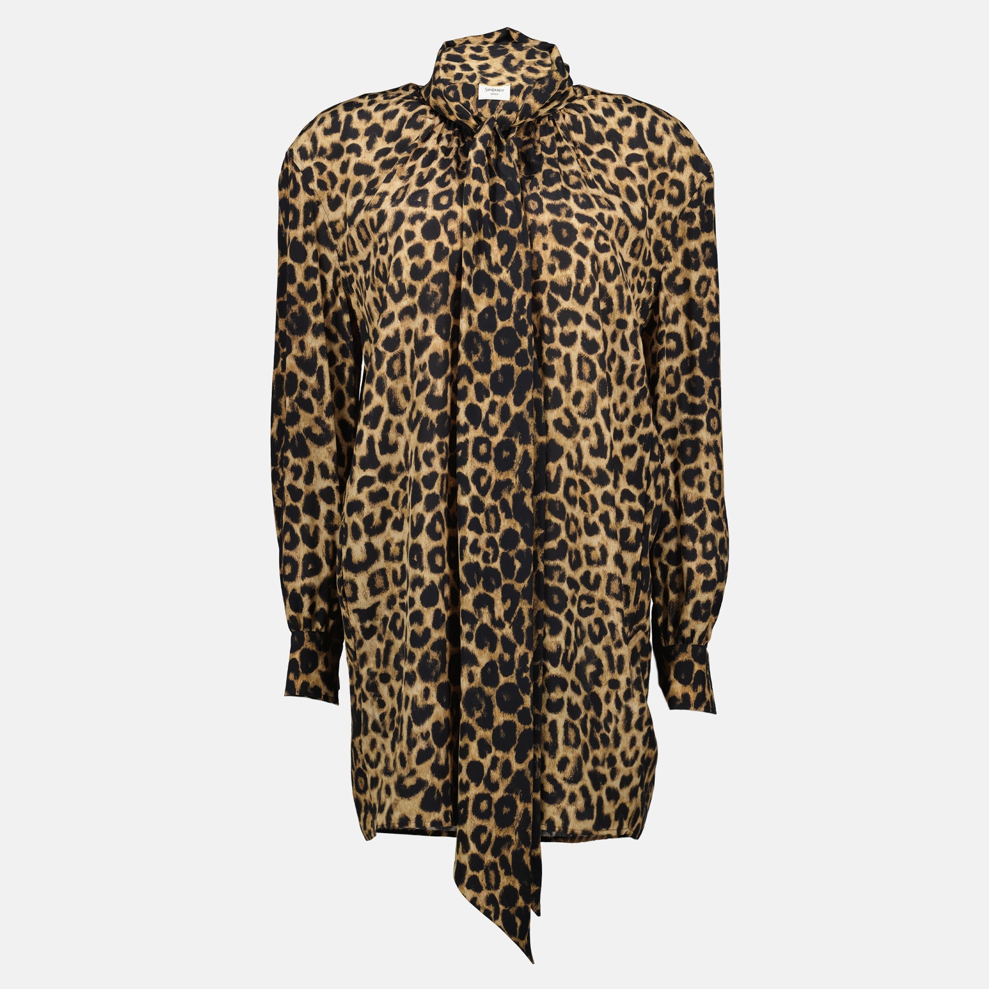 Image de l'article Robe imprimé léopard de la marque Saint Laurent pour Femme - Saison Automne-Hiver 2025 - Vue de Face