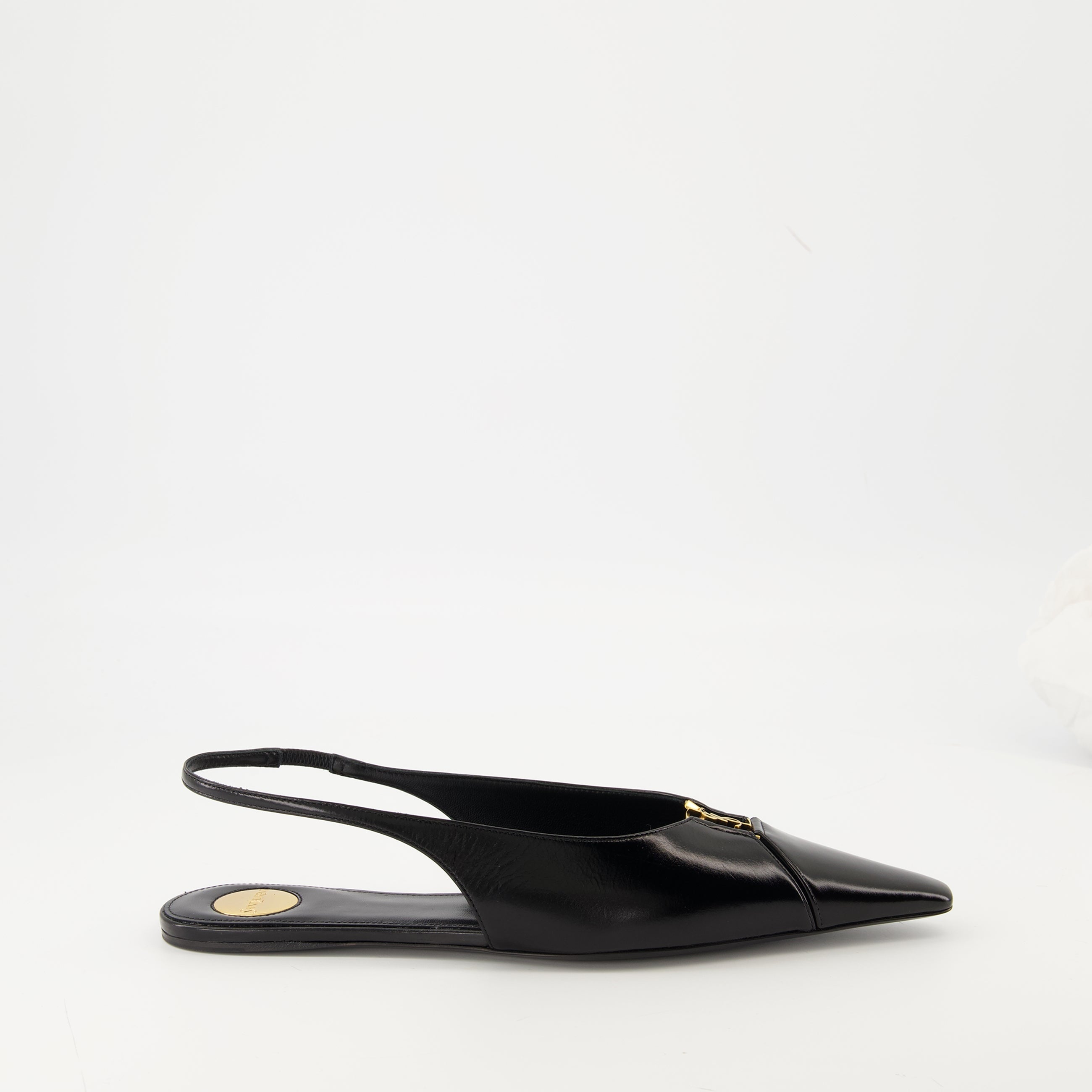 Image de l'article Ballerines babylone Slingbacks de la marque Saint Laurent pour Femme - Saison Automne-Hiver 2025 - Vue latérale droite