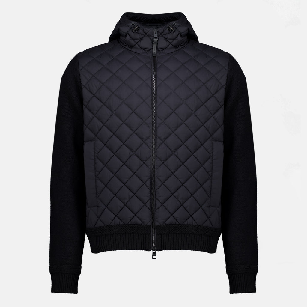 Vestes 블랙 울 및 캐시미어 가디건 Moncler Noir Homme