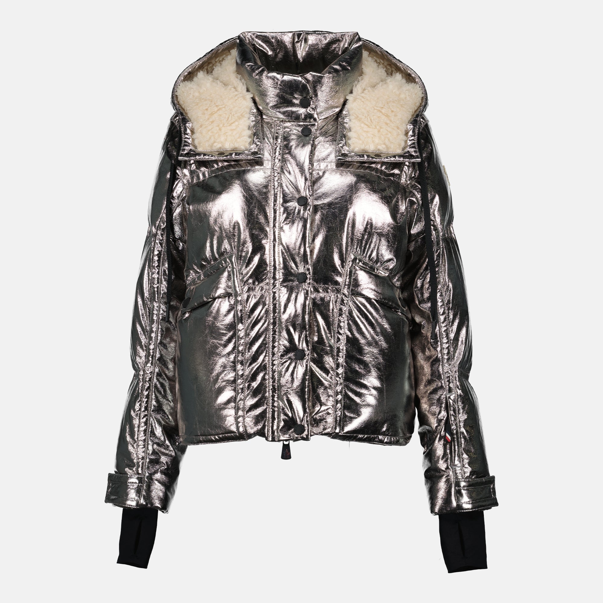 Bild des metallischen Calaque Daunenjacke von Moncler Grenoble für Frauen - Herbst-Winter 2025 - Vorderansicht