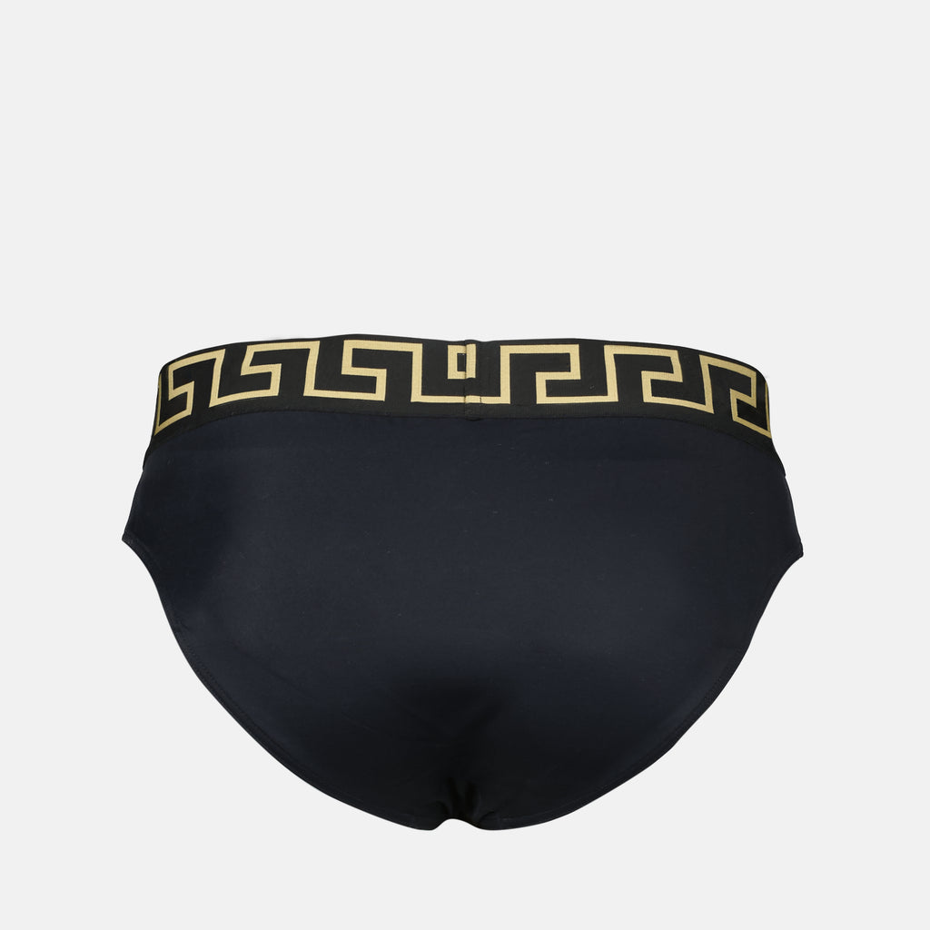 Moda mare Medusa Greca Swim Brief Versace Nero Homme