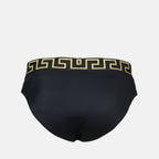 Moda mare Medusa Greca Swim Brief Versace Nero Homme
