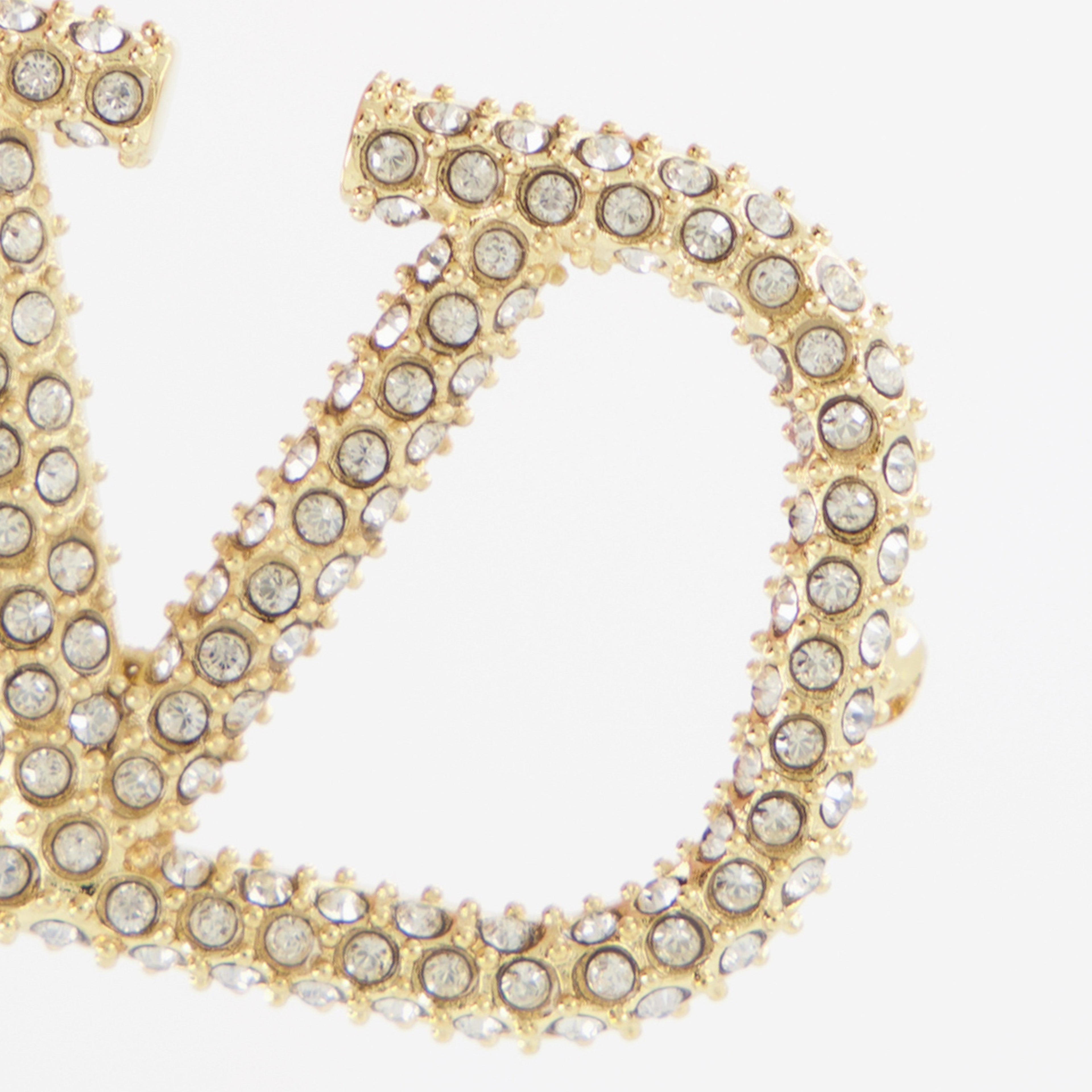 Joias Broche Vlogo en cristaux Valentino Garavani Ouro Femme