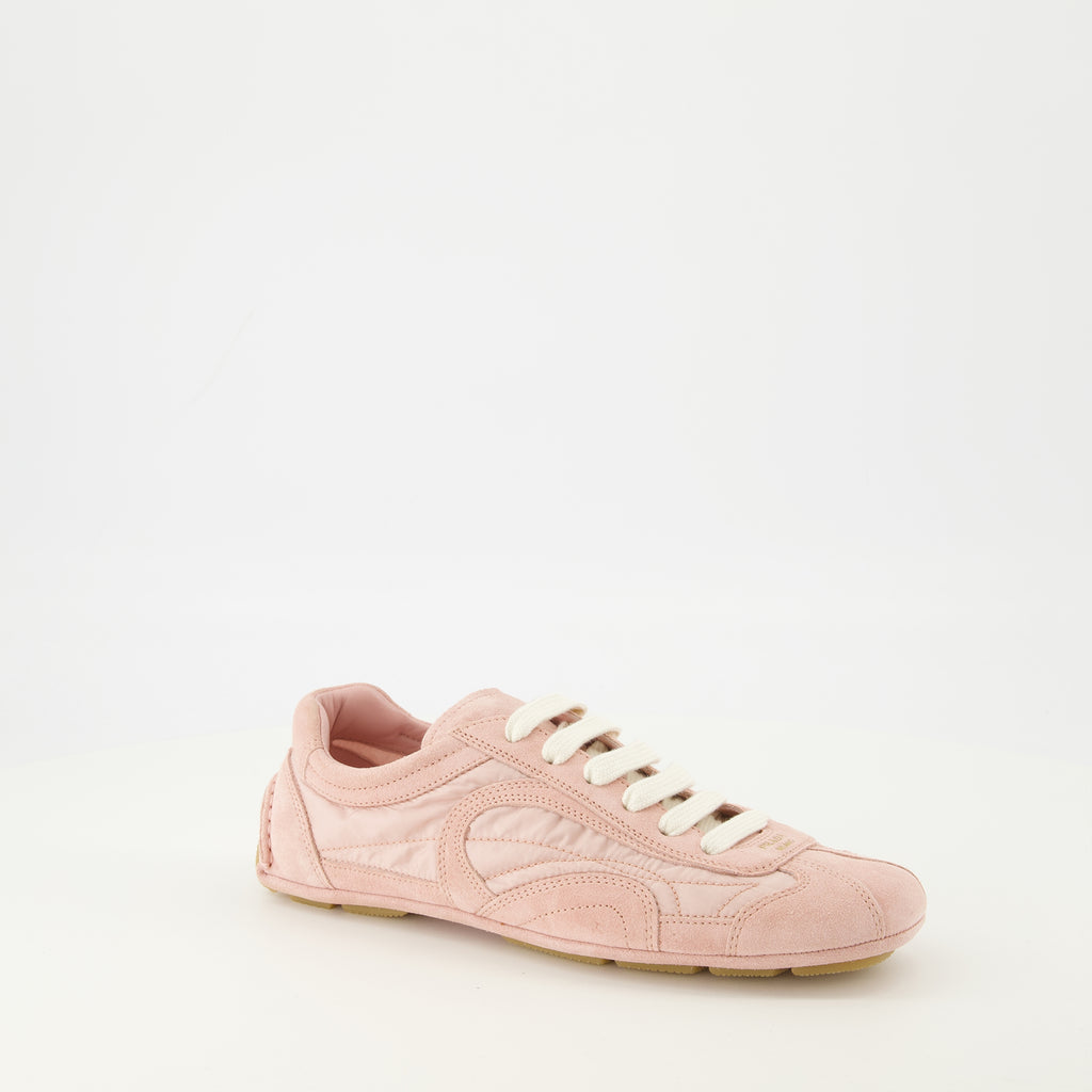 Baskets Montecarlo Pink Sneakers Prada Rose Femme