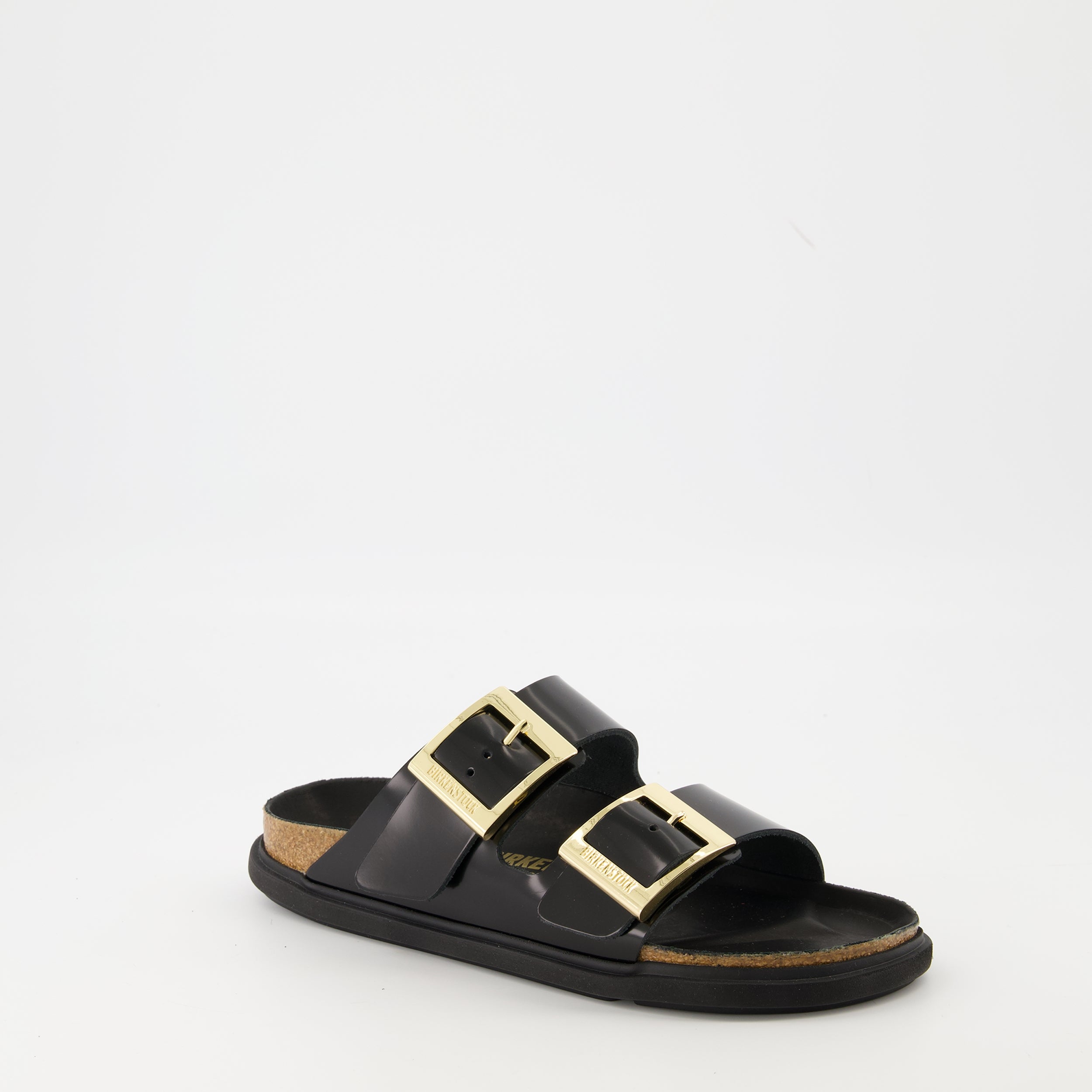 Image de l'article Sandales Drolplet Buckle de la marque Birkenstock pour Femme - Saison Printemps-Été 2025 - Vue trois quarts avant droite