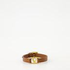 Bijoux Bracelet VLogo en cuir Valentino Garavani Marron Homme