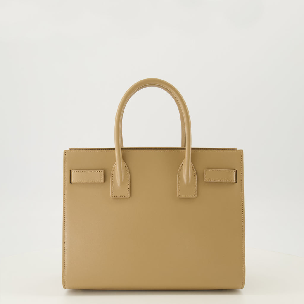 Sacs à main et épaule Saco de Dia Baby em Couro Liso Bege Saint Laurent Beige Femme