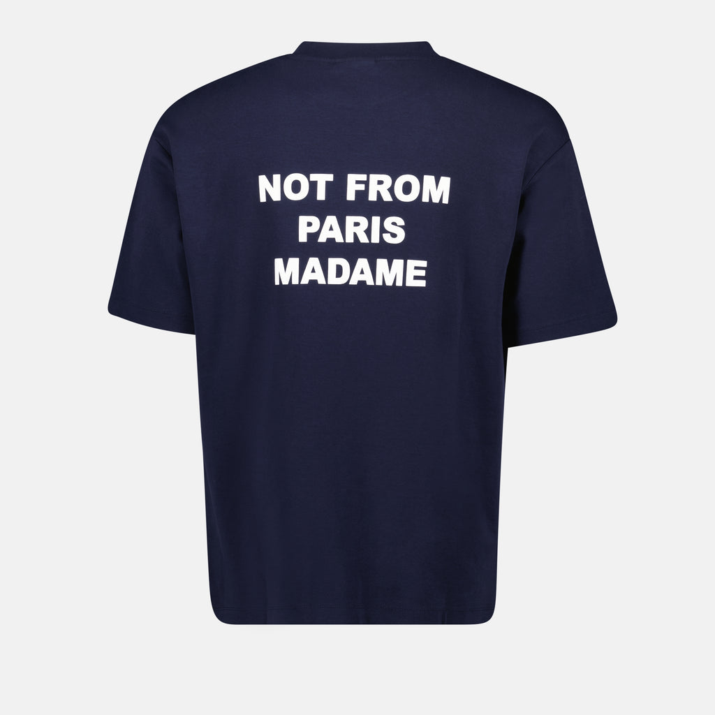 T-shirts Navy Blue Slogan T-Shirt Drole De Monsieur Dark blue Homme