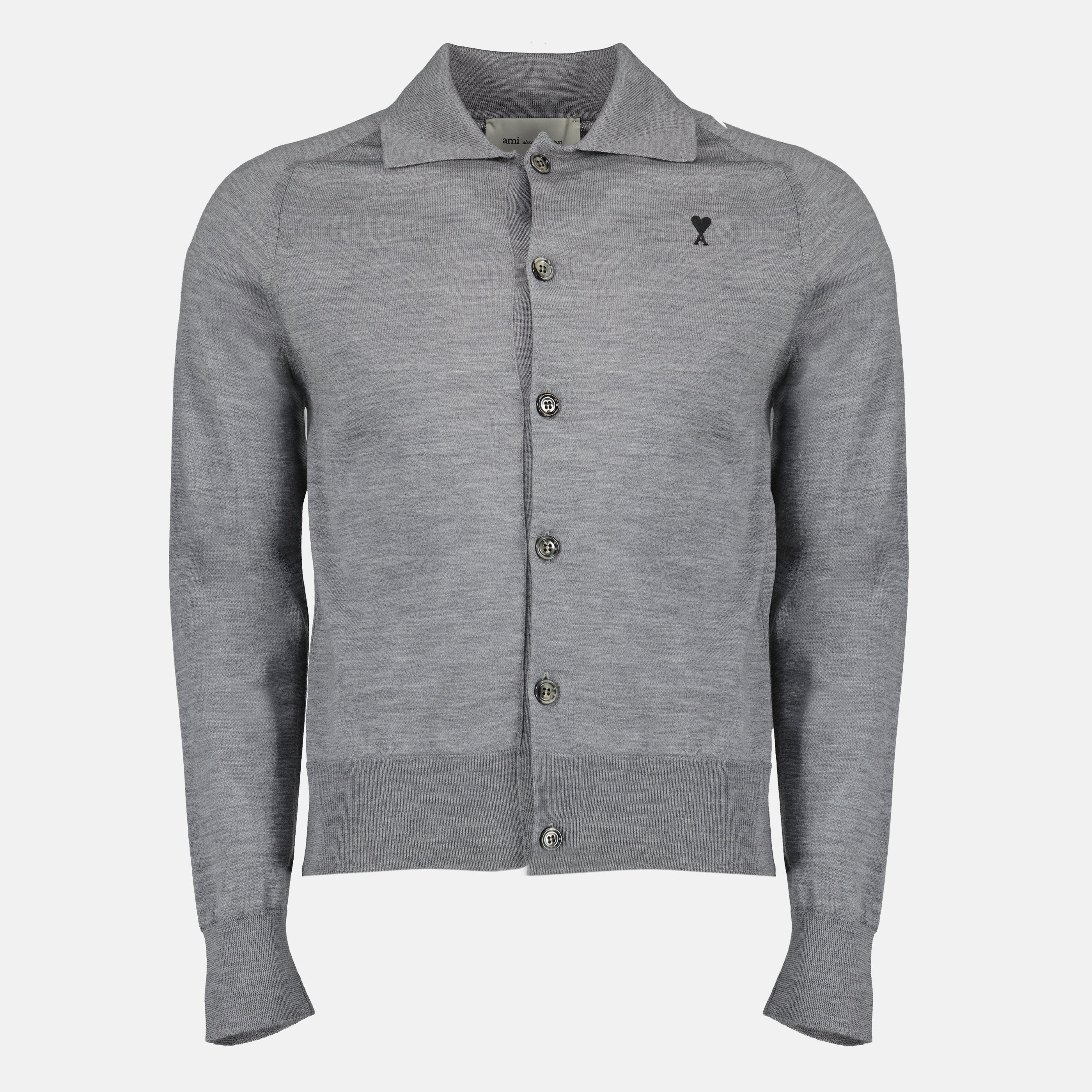 Chemises Cardigan gris en laine Ami PARIS Gris Homme