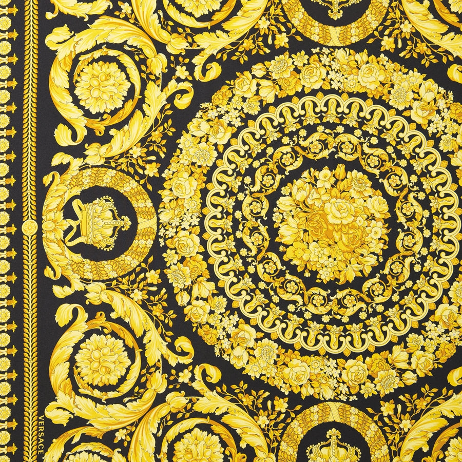 Scarves and gloves Foulard en soie Versace Yellow Femme