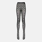 Image de l'article Collants monogramme en mesh de la marque Marine Serre pour Femme - Saison Automne-Hiver 2025 - Vue de Face