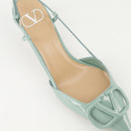 Zapatos de tacón VLogo Pumps Valentino Garavani Verde Femme