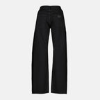 Image de l'article Jean droit en denim noir de la marque Mm6 pour Femme - Saison Automne-Hiver 2025 - Vue de Dos