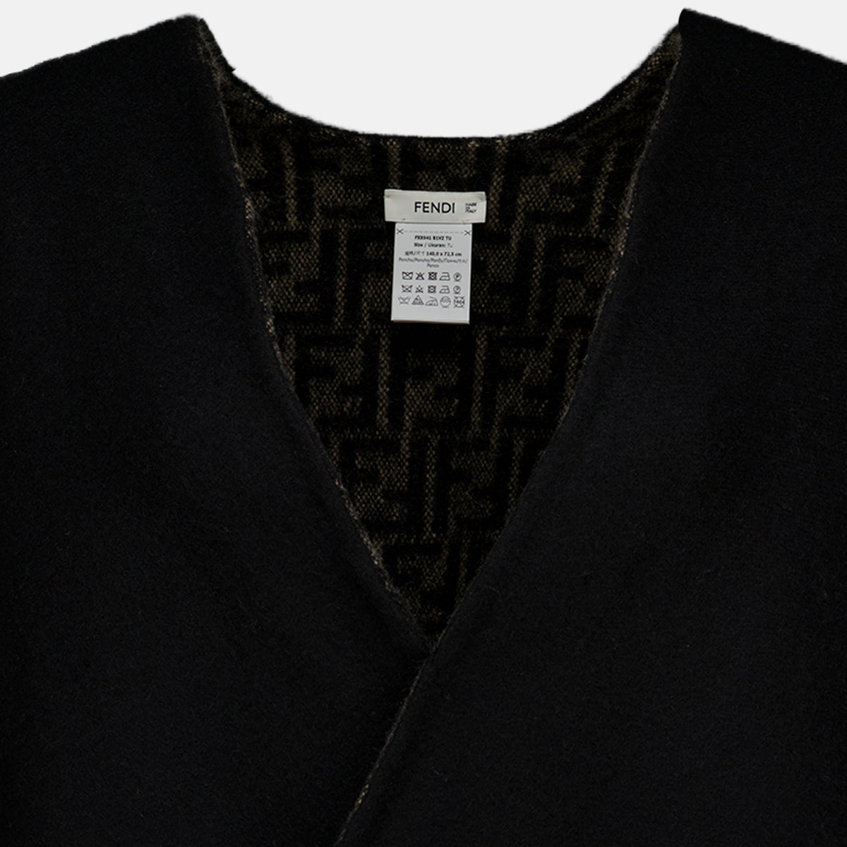 Vestes Poncho FF Zucca noir Fendi Noir Femme