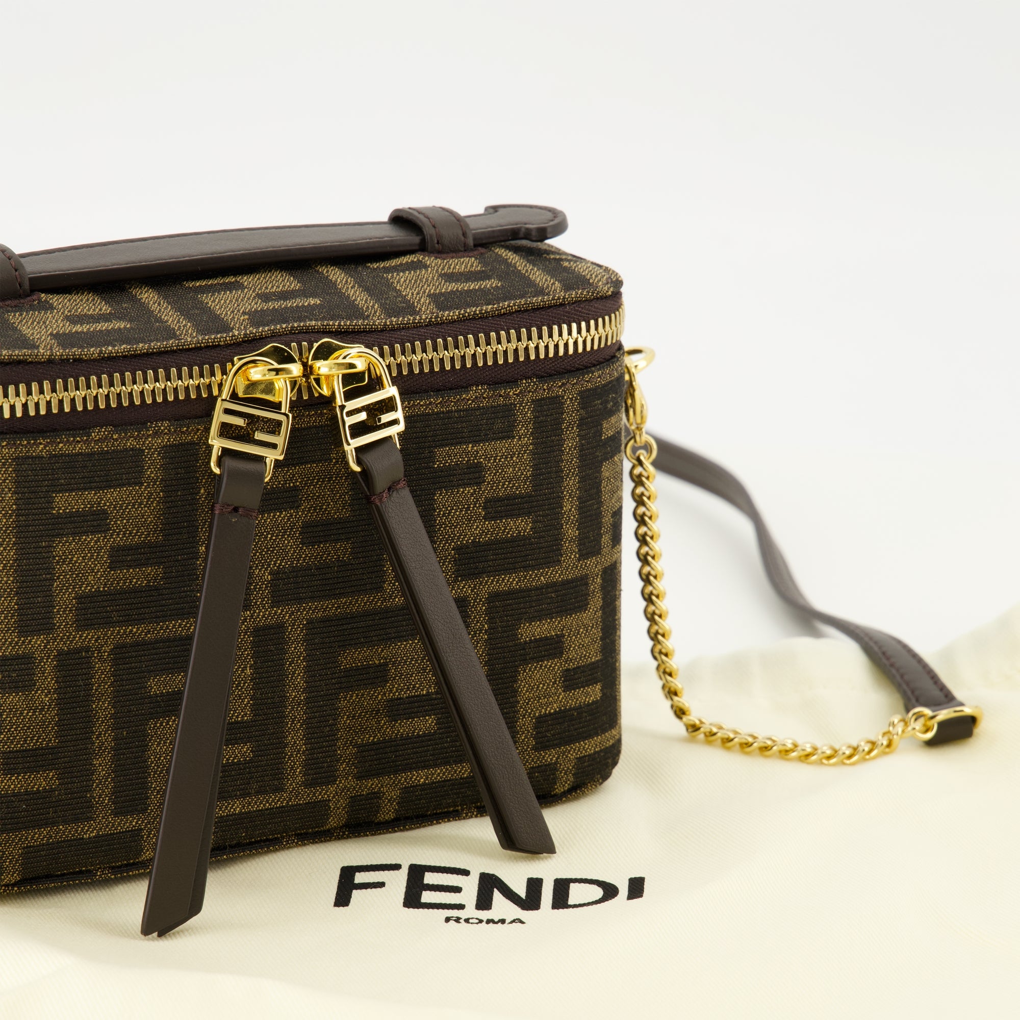 Sacs seau Fendi Vanity Bucket Bag Fendi Marron Femme