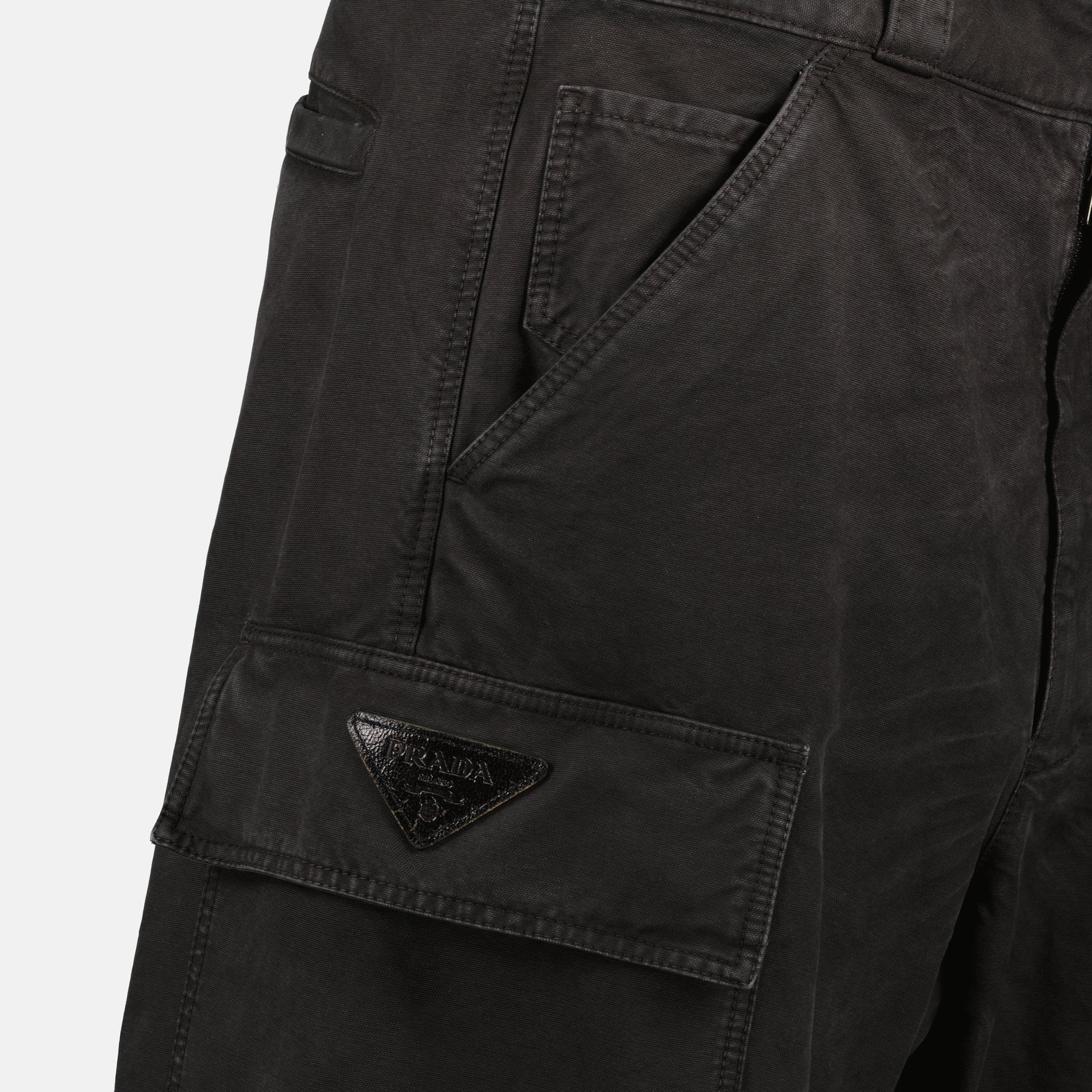 Pantaloni Pantaloni Cargo Prada Nero Homme