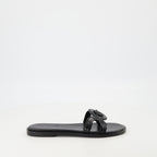 Offene schuhe Medusa '95 Lederschlappen Versace Schwarz Femme