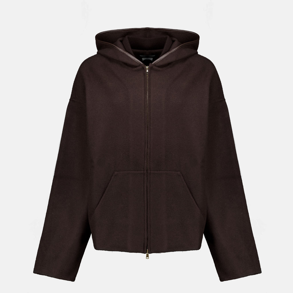 Sweatshirts Veste zippée à capuche marron Max Mara Marron Femme