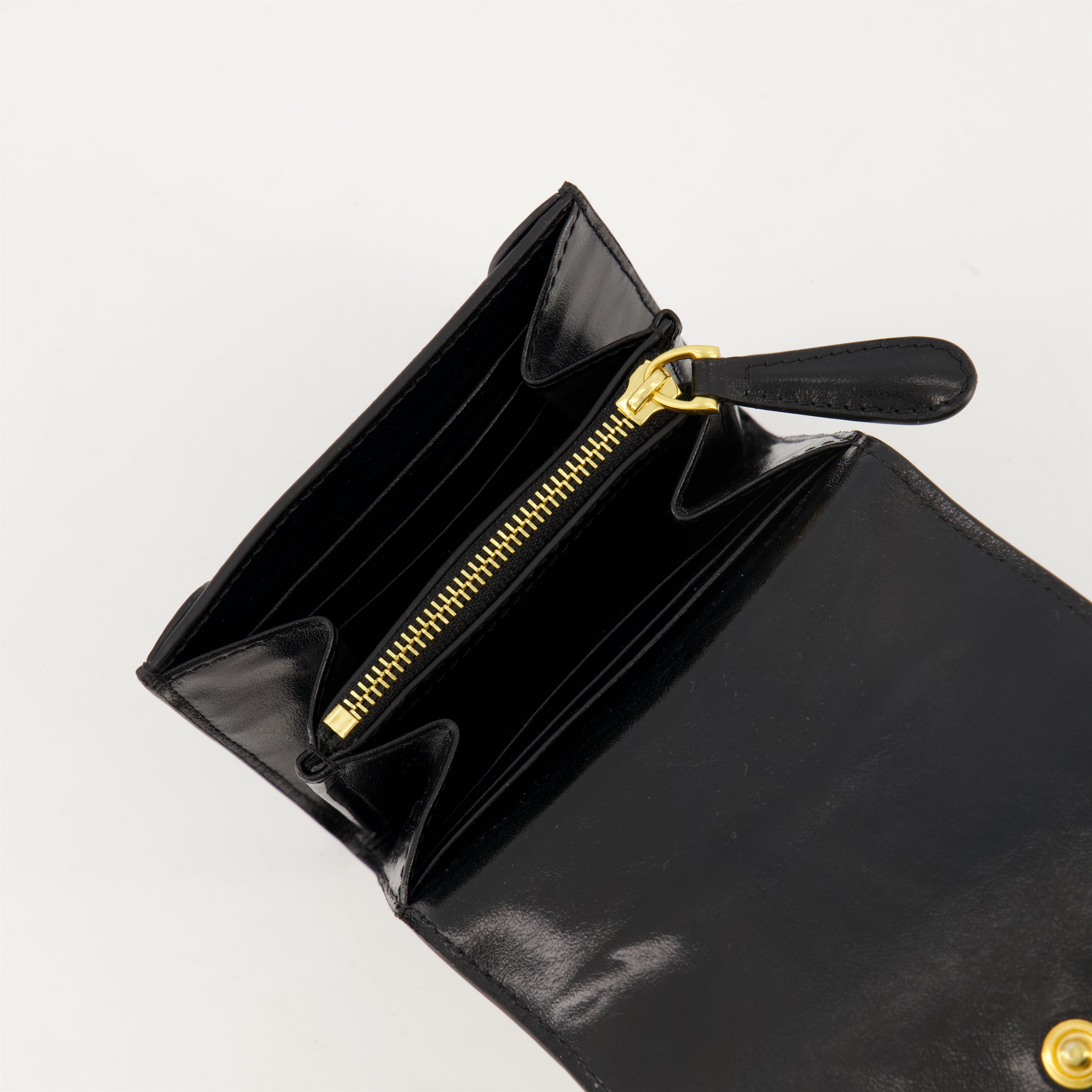 Kleine lederwaren Lederbörse Paris Paris Ami PARIS Schwarz Unisex