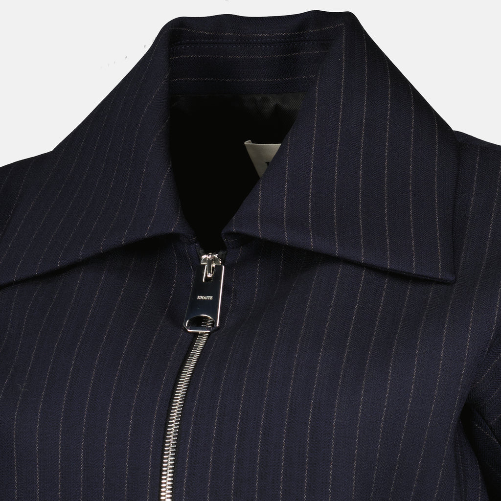 Image of the Khaite brand women's striped Robin crop top - Spring-Summer 2026 - Detailed View_2