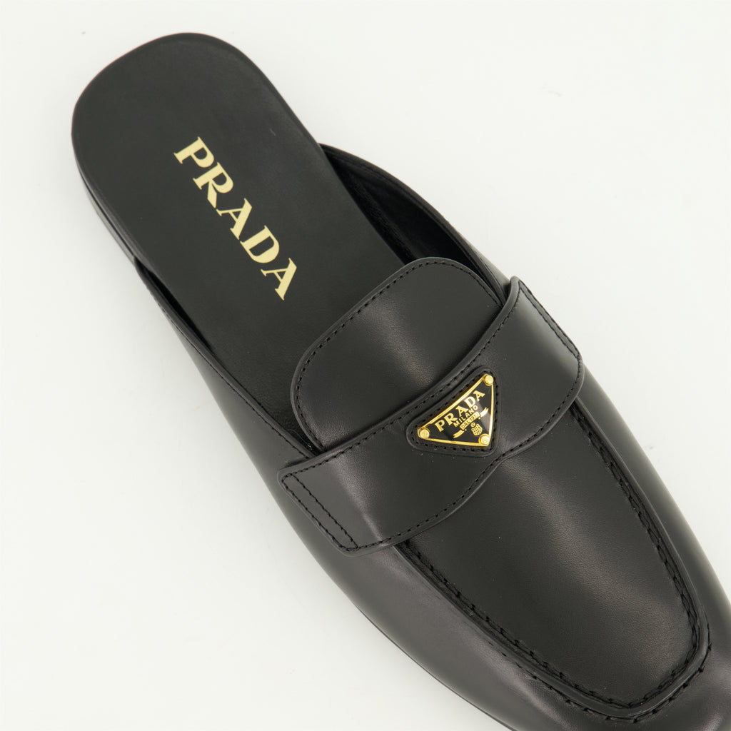 Scarpe aperte Mule in Pelle Prada Nero Femme