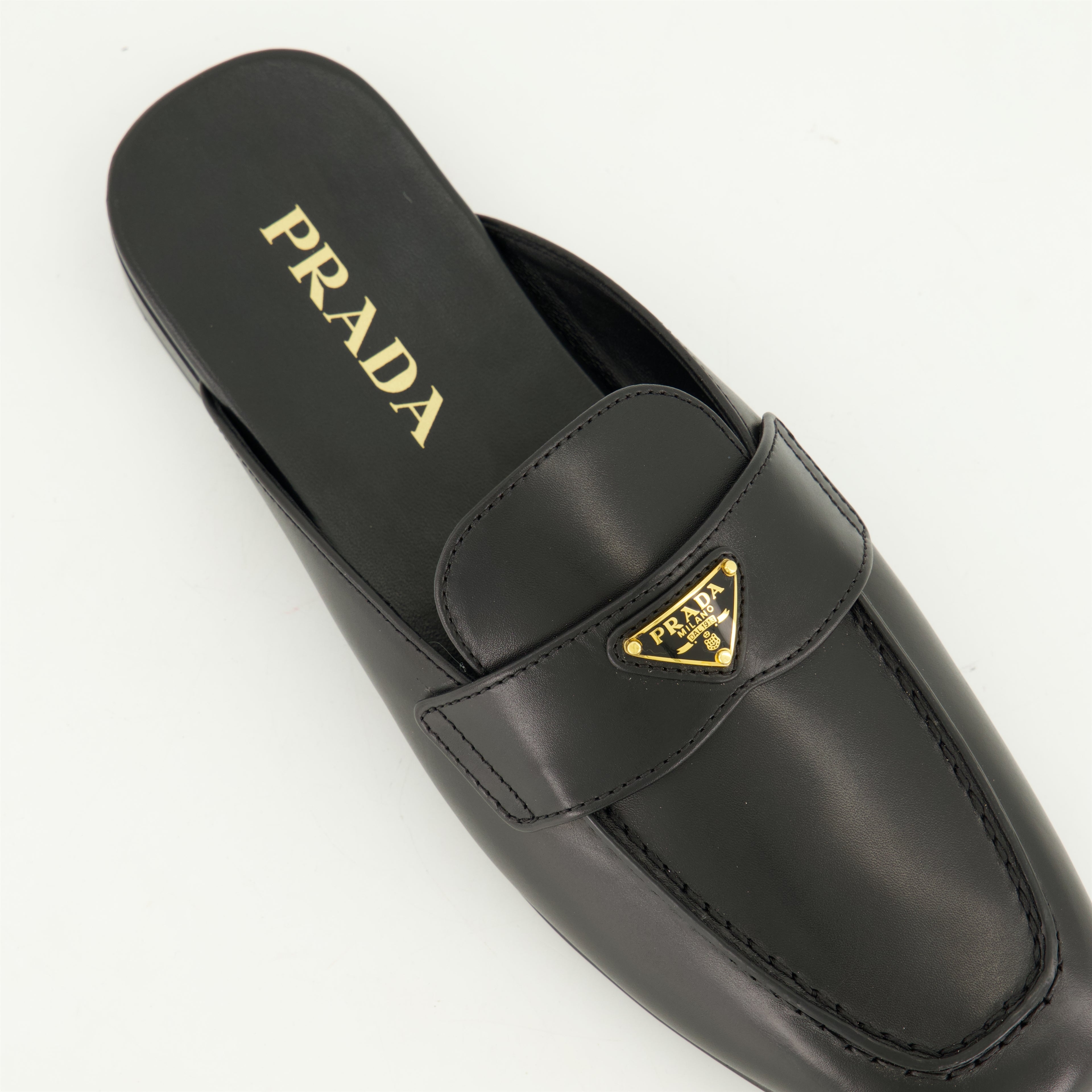 Scarpe aperte Mule in Pelle Prada Nero Femme