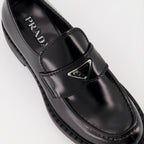 ローファー レザー ローファー Prada 黒 Homme