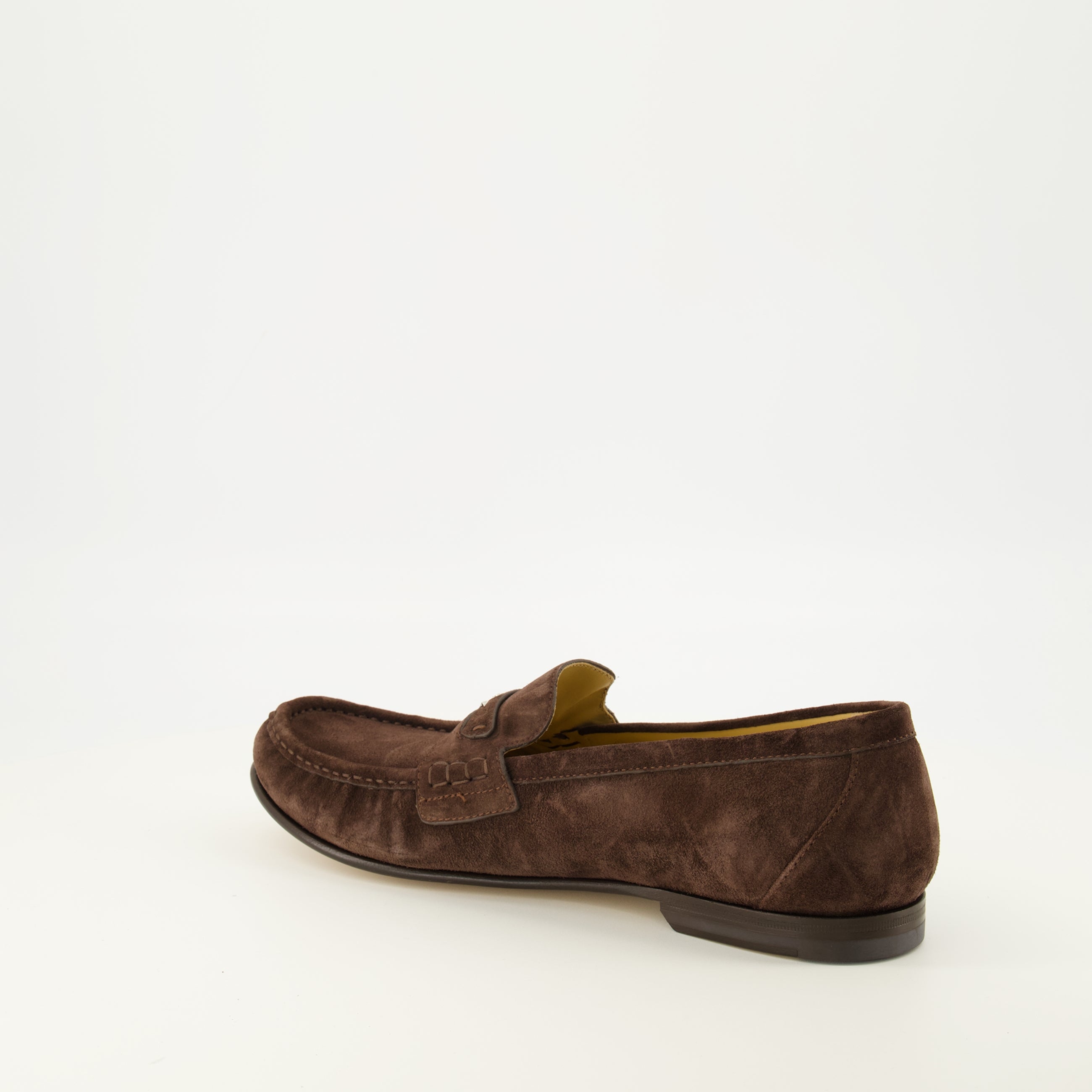 Mocassins Braune Wildleder Scrunch Slipper Fendi Marron Homme