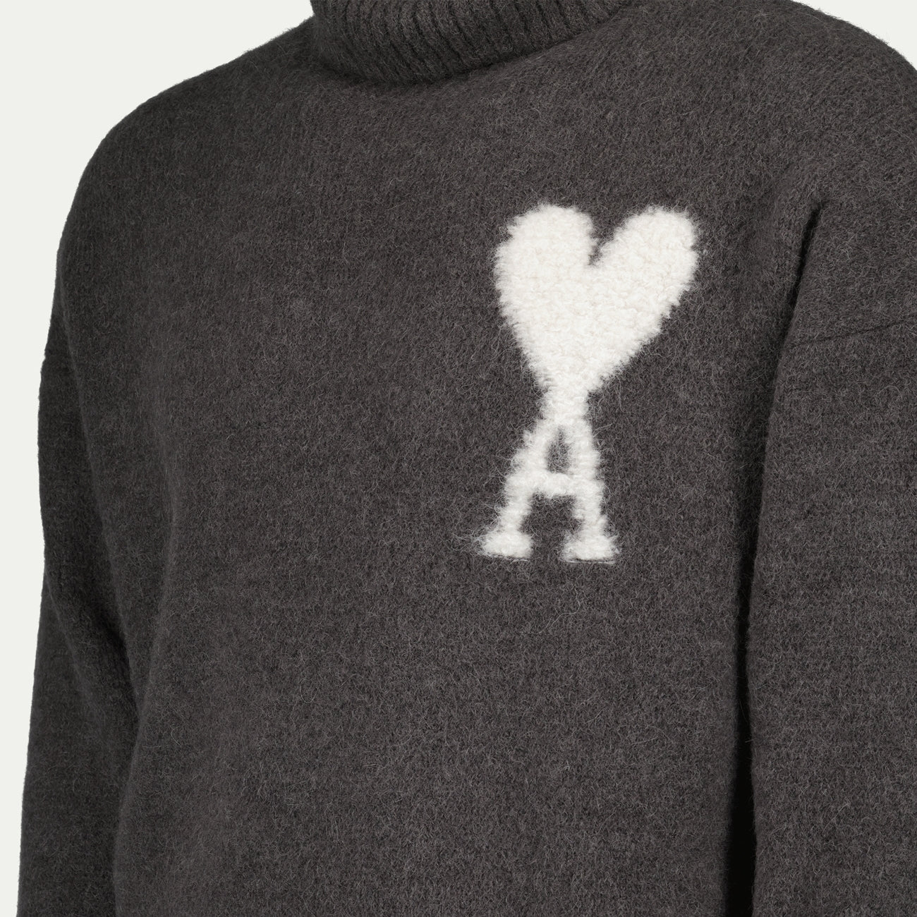 Knitwear AMI de Coeur Turtleneck Ami PARIS Gray Unisex