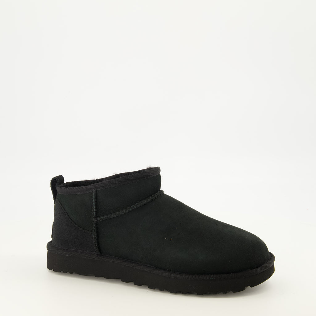Bottines クラシックウルトラミニブラックブーツ Ugg Noir Femme