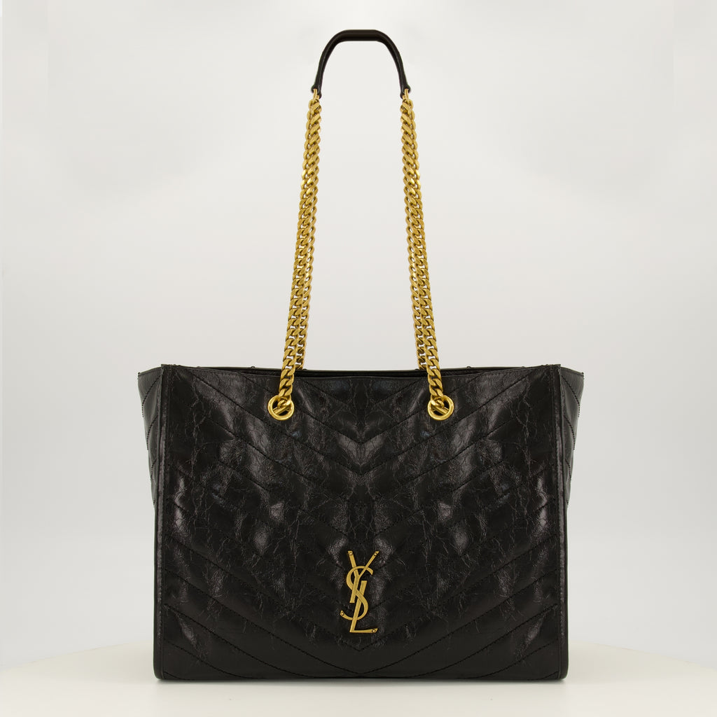 Sacs à main et épaule 니키 쇼핑 블랙 가죽 백 Saint Laurent Noir Femme