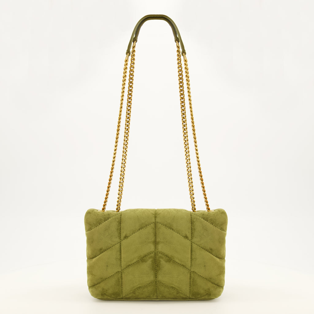 Sacs à main et épaule Green Suede Puffer Toy Bag Saint Laurent Vert Femme