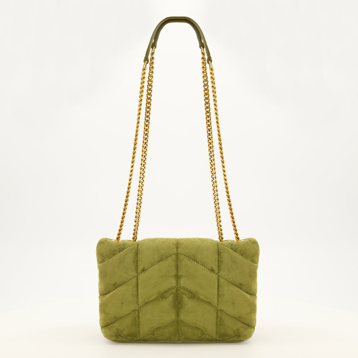Sacs à main et épaule Grüne Wildleder Puffer Toy Tasche Saint Laurent Vert Femme