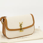 Imagen del artículo Bolsa de cuero y algodón de la marca Saint Laurent para Mujer - Temporada Primavera-Verano 2025 - Vista Detallada 2
