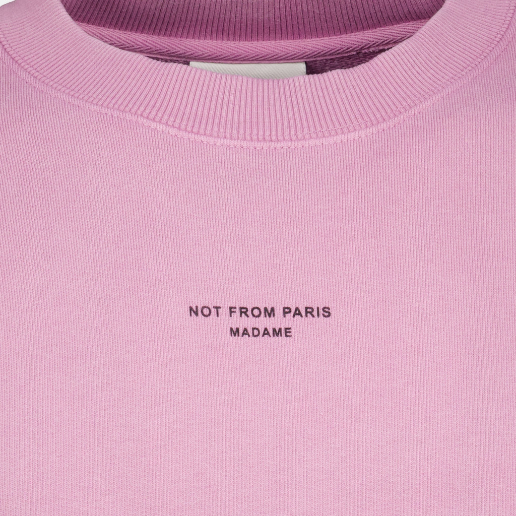 Sweatshirts Felpa Slogan Classica Rosa Drole De Monsieur Rose Homme