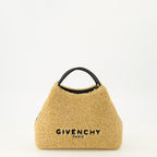 Sacs à main et épaule Sac cabas nano Dacet en raphia effet éponge beige Givenchy Beige Femme