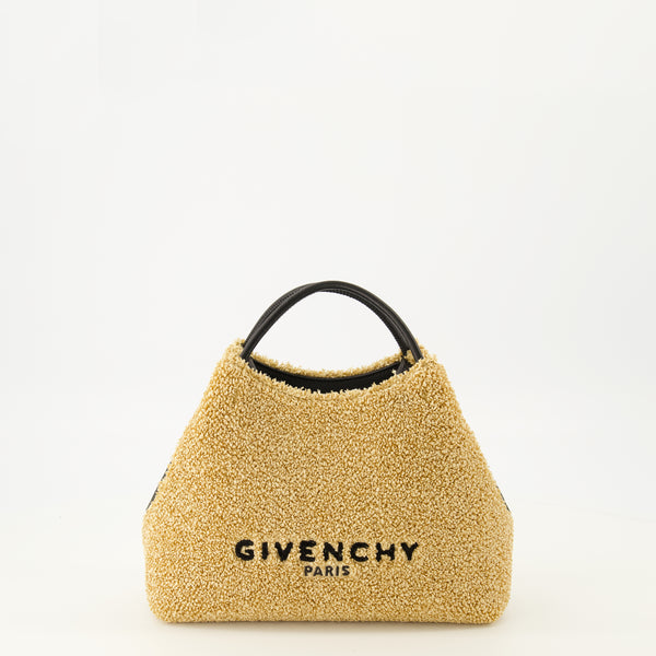 GIVENCHY　ジバンシー　プルート　ゴールドバック　キラキラ　金 ナノ ダセト トートバッグ ベージュ スポンジ 効果 ラフィア Givenchy