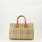 Bild der Burberry Damen Bowlingtasche in Beige mit Karomuster - Frühjahr-Sommer 2026 - Rückansicht
