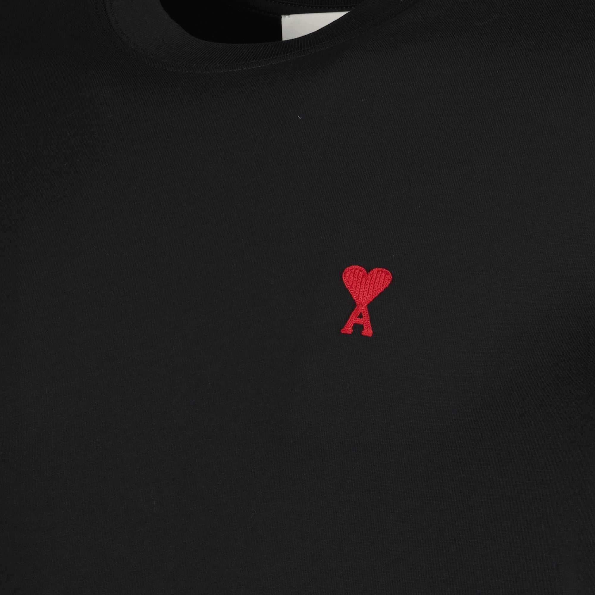 T-shirts T-shirt Ami de coeur Ami PARIS Noir Unisexe