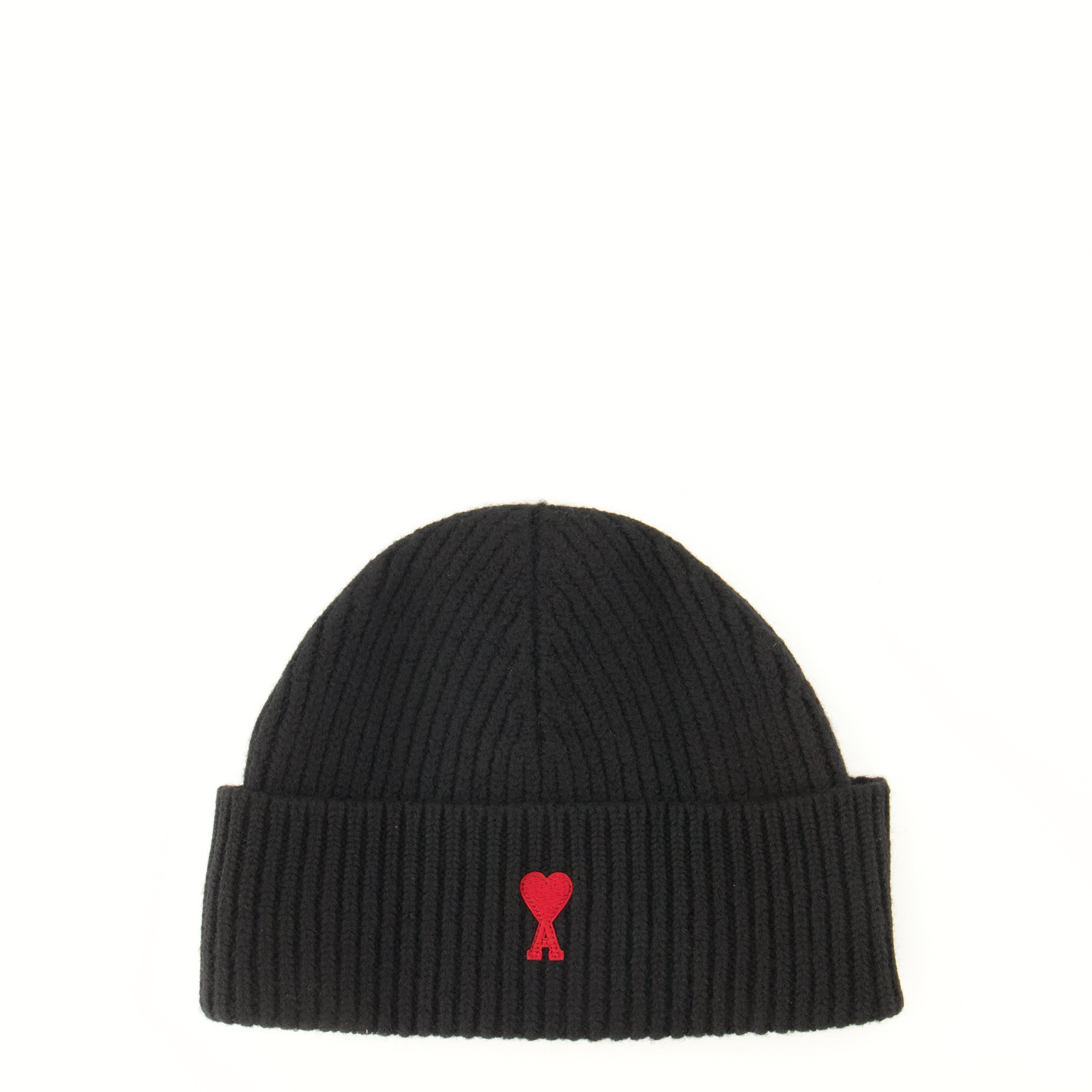 Chapeaux, casquettes et bonnets Schwarze Wollmütze Ami PARIS Noir Unisexe
