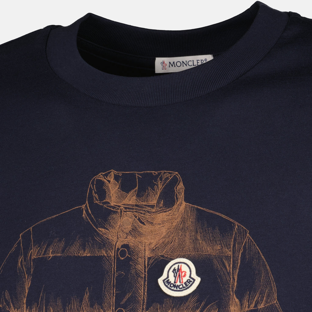 T-shirts Camiseta de Impronta Puffer Azul Marino Moncler Bleu foncé Homme