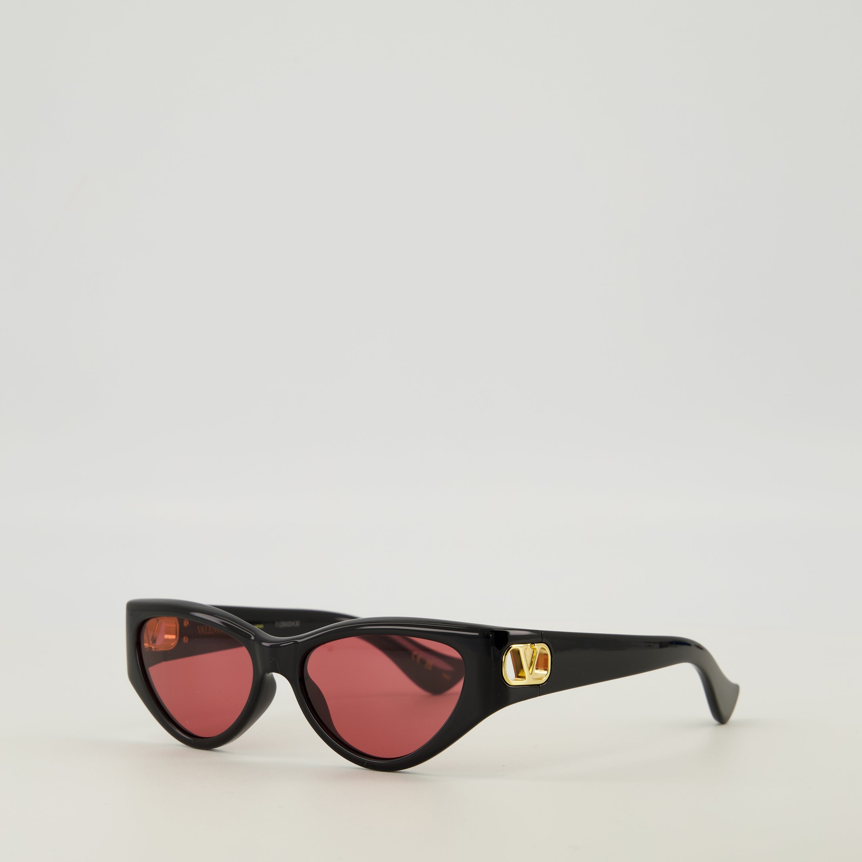 Lunettes Lunettes oeil-de-chat noir en acétate Valentino Garavani Noir Femme