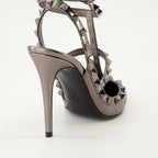 Pumps Rockstud Heels Valentino Garavani Silber Femme