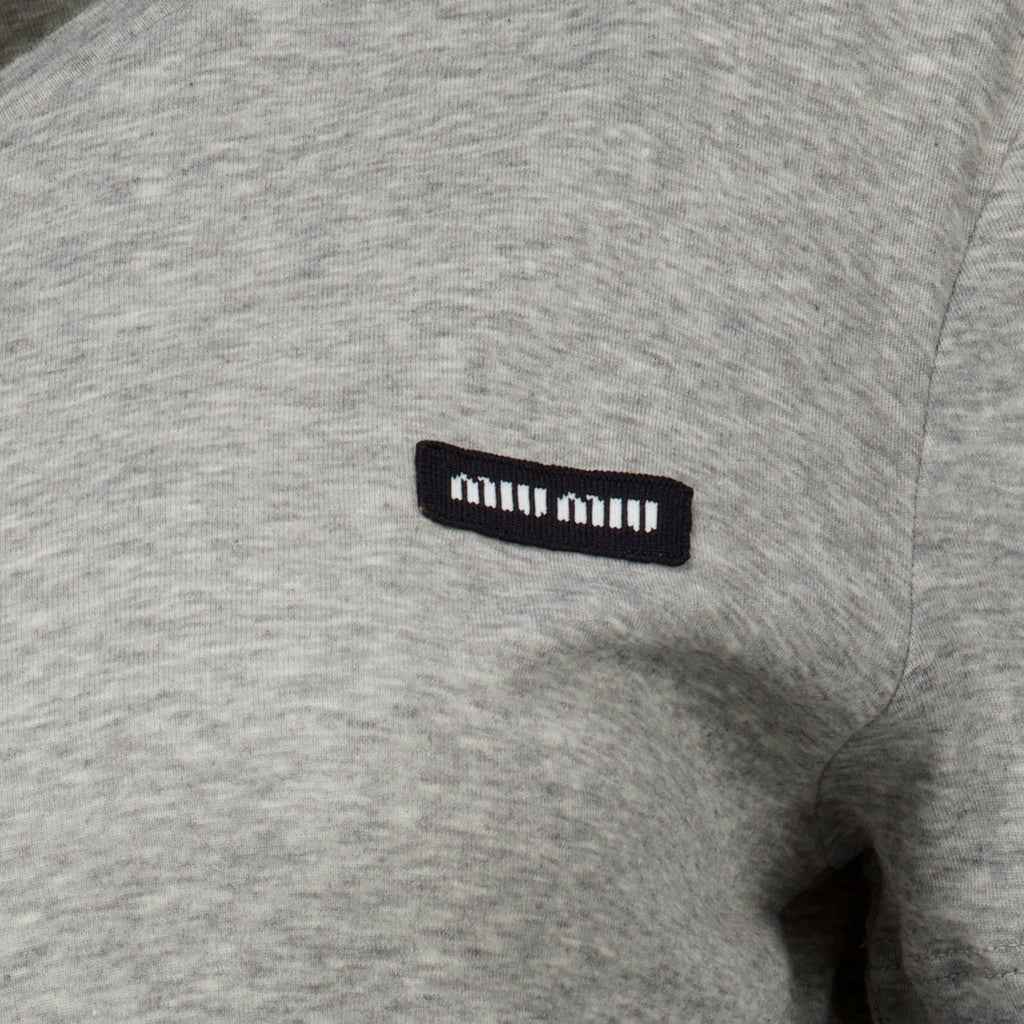 T-shirts T-shirt en jersey côtelé gris Miu Miu Gris Femme