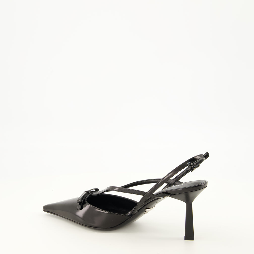 Escarpins Pumps in Pelle Nera Prada Noir Femme