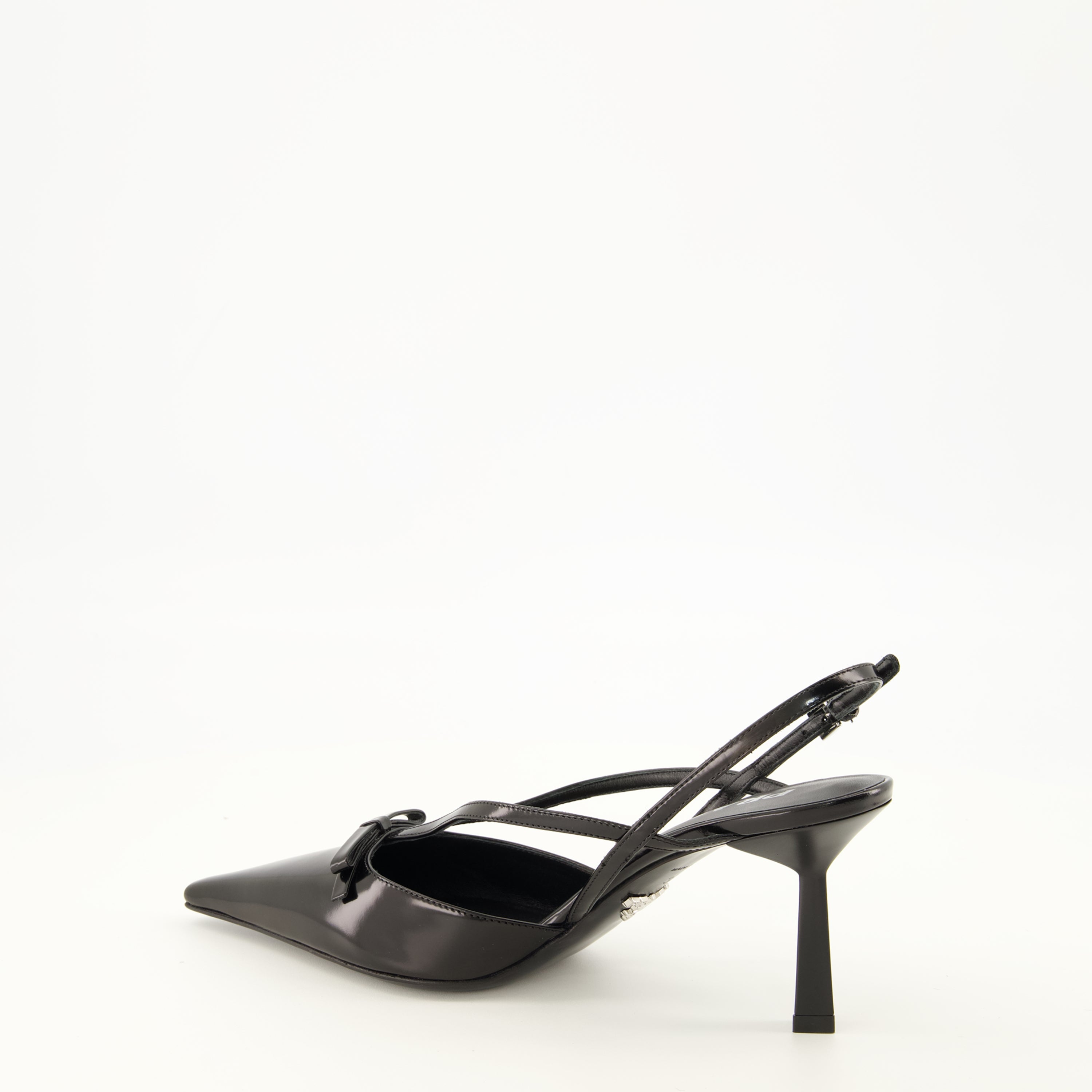 Escarpins Pumps in Pelle Nera Prada Noir Femme