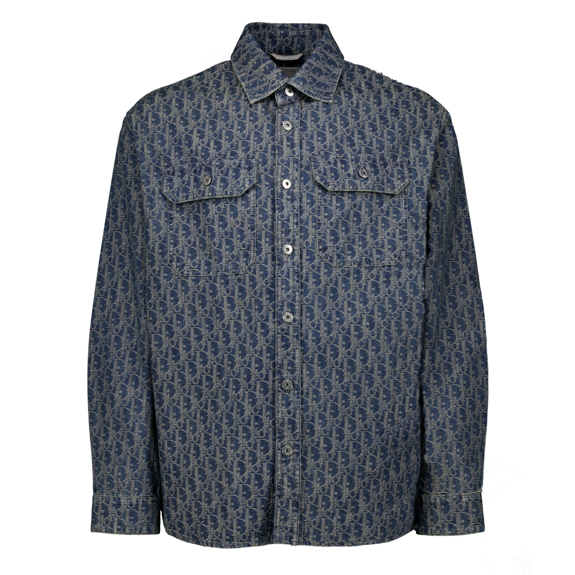Chemises Camicia Over jacket Dior Oblique in Denim Dior Bleu foncé Homme