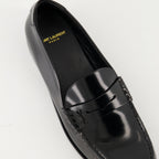 Mocassini Mocassini in Pelle Verniciata Saint Laurent Nero Homme