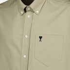 Image de l'article Chemise boxy AMI de coeur beige de la marque Ami PARIS pour Homme - Saison Printemps-Été 2026 - Vue détaillée_2
