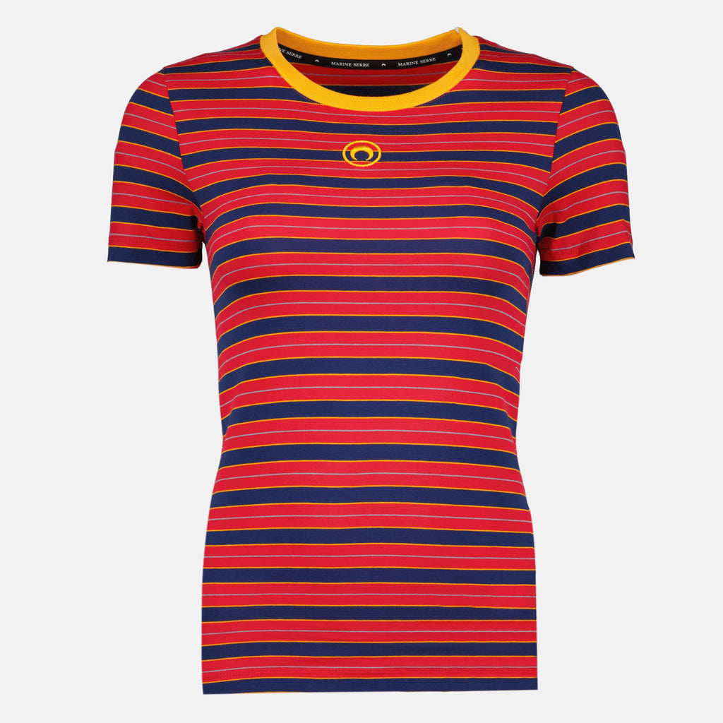 T-shirts T-Shirt Logo a Righe Rosse Marine Serre Rouge Femme